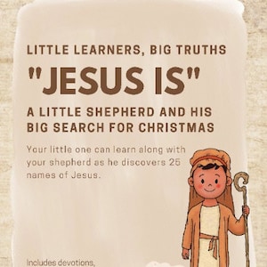 Cartões de ADVENTO com 25 Nomes de Jesus - ARQUIVO DIGITAL [Pequenos Aprendizes, Grandes Verdades Devoções Familiares