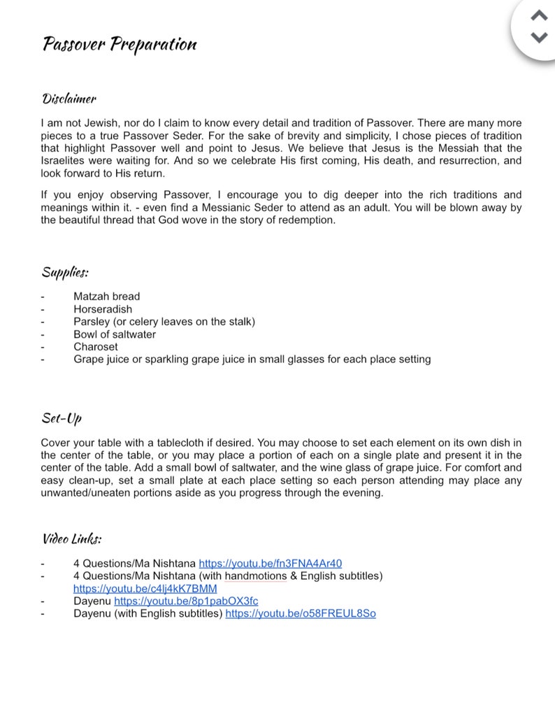 Jesus Centered Passover [DIGITAL] Script for Families With Young ...