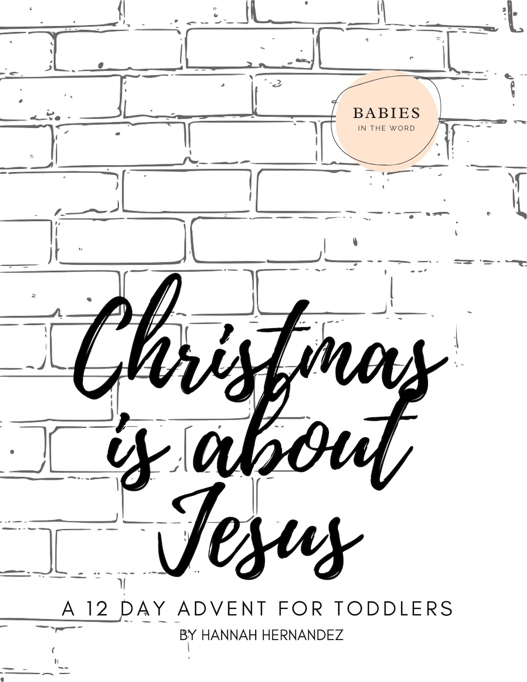 Toddler Advent DIGITAL FILE christmas is About Jesus prek Sunday School