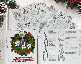 Advent Wreath Print Craft and Devotion for Toddlers (Family Advent, Sunday School, Homeschool, Christmas Craft)