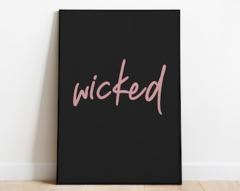 Wicked Halloween, Décor de vacances, Signe de citation d’Halloween, Typographie Citation Imprimer, Halloween Wall Art, Halloween Télécharger, Halloween Imprimable