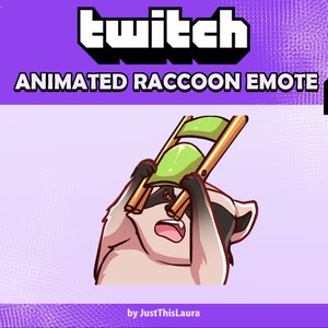 Animated Raccoon Emote - folding chair rage