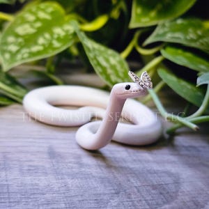 Flutter Periscope | Butterfly Ball Python Snake Pal Figurine | Hand Painted Reptile | Realistic & Detailed Handmade Art