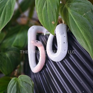 Cow Reticulated Python Snake Pot Pal Figurine | Hand Painted Reptile | House Plant Pot Decor | Realistic & Detailed Handmade Art