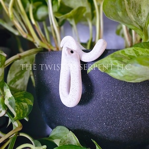 Cookies and Cream Snake Pot Pal Figurine | Polymer Clay Reptile | House Plant Pot Decor | Realistic & Detailed Handmade Art