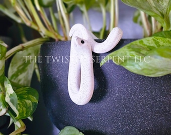 Cookies and Cream Snake Pot Pal Figurine | Polymer Clay Reptile | House Plant Pot Decor | Realistic & Detailed Handmade Art