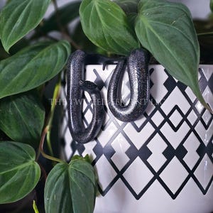 Holographic Homie Python Snake Pot Pal Figurine | Hand Painted Reptile | House Plant Pot Decor | Realistic & Detailed Handmade Art