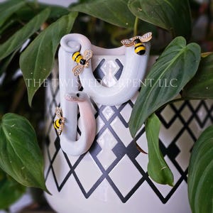 Milk & Honey Pot Pal Snake | Original Creator EST. 2020 | Handmade Snake Plant Pot Decoration | Unique Reptile Pot Accessory
