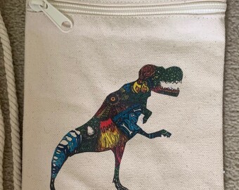 SillyHeart Art- Dinosaur Crossbody Mini Bag