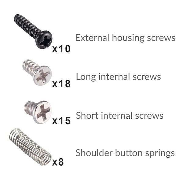 Replacement Screws and Springs Kit for Nintendo Switch Joy-Con/JoyCon Controller