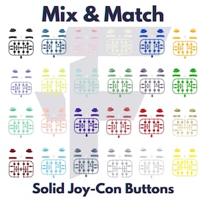 Custom Solid Color Button Kit for Nintendo Switch Joy-Cons