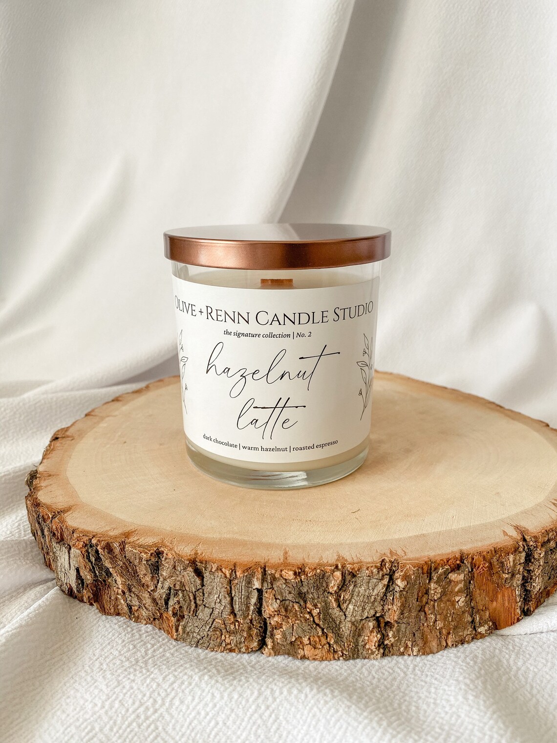 Hazelnut Latte Candle Fresh Coffee Candle Coffee Scent Etsy