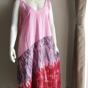 Beautiful Handmade Pink Tie Dye Batik Homedress, Beautiful Handmade Pink Tie Dye Cloth, Indonesian Fabric, Bikini Cover, Women Clothing