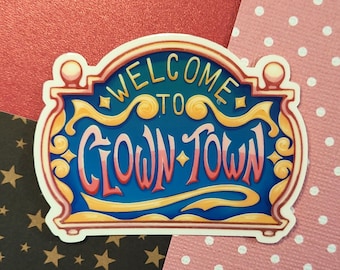 Clown Town Vinyl Sticker
