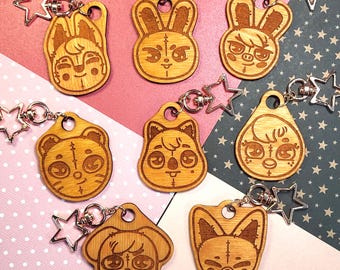 SKZOO Wooden Keychain | Stray Kids, Kpop Accessory