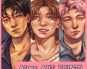 ATEEZ ART PRINTS | Kpop Art, Small Print