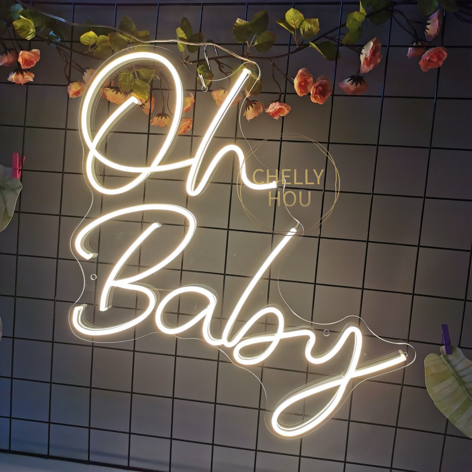 Custom Neon Sign Oh Baby Neon Sign Light for Wall Decor Kid Etsy