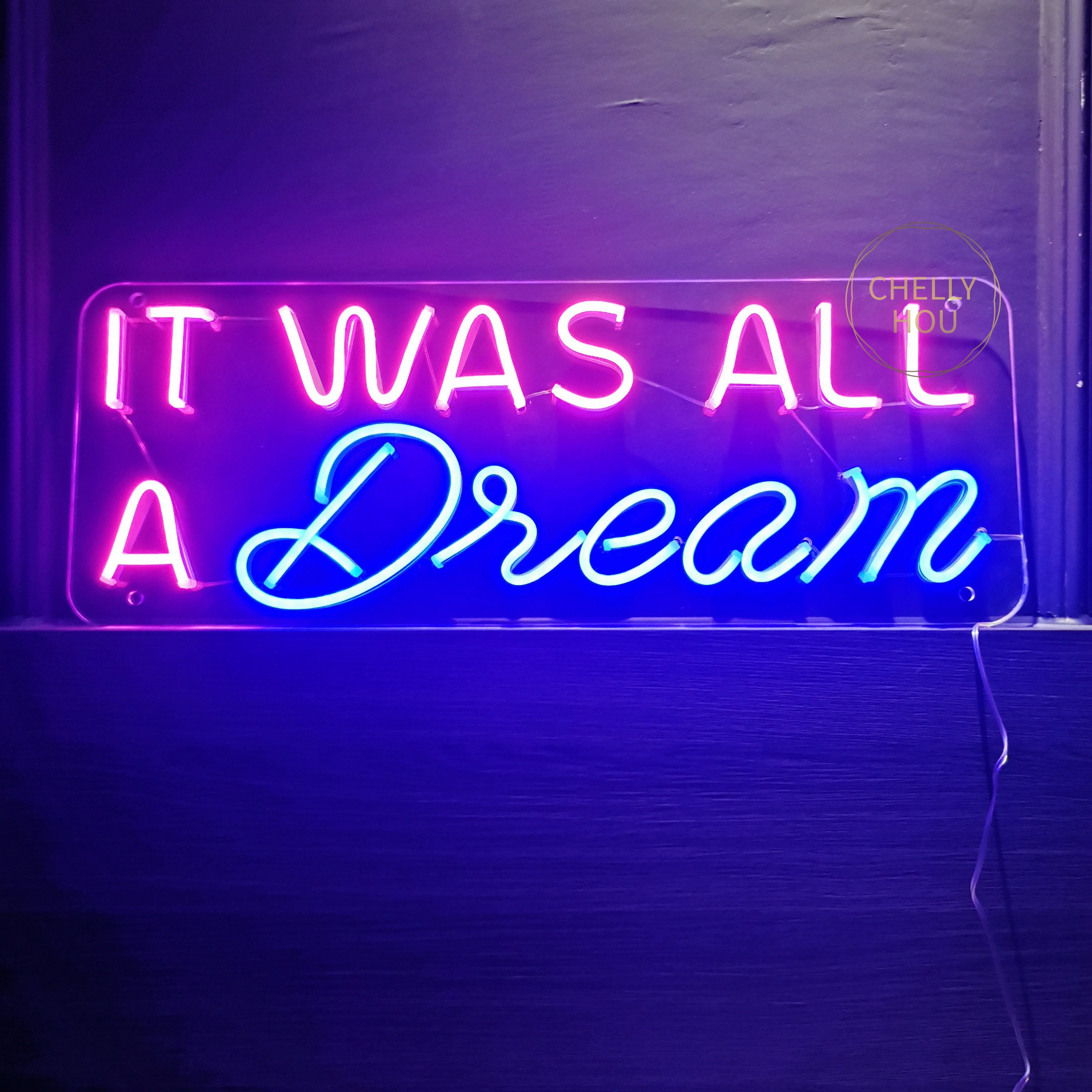 It Was All A Dream Neon Sign Bedroom Custom Neon Light Led | Etsy