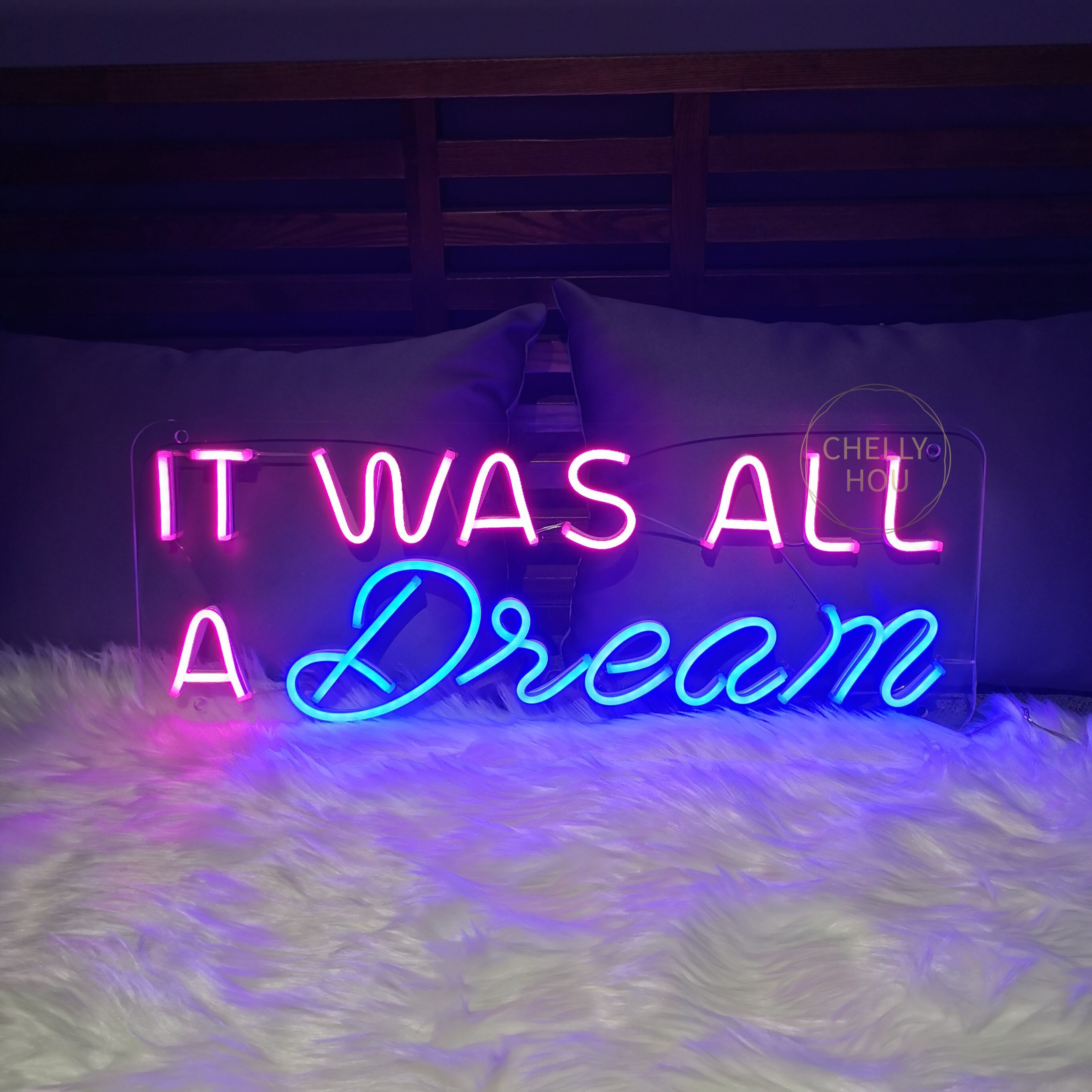 It Was All A Dream Neon Sign Bedroom Custom Neon Light Led | Etsy