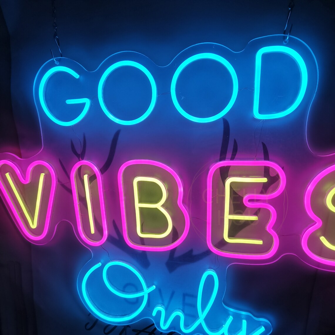 Custom Neon Sign Good Vibes Only Neon Sign Acrylic Led Custom Etsy