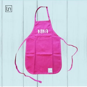Personalized girl&#39;s apron for children, embroidered children&#39;s apron, kitchen apron, cooking apron, children&#39;s apron, boy&#39;s apron