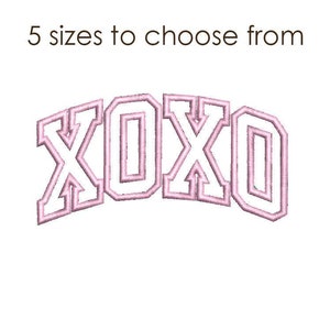 XOXO applique in 5 sizes machine embroidery