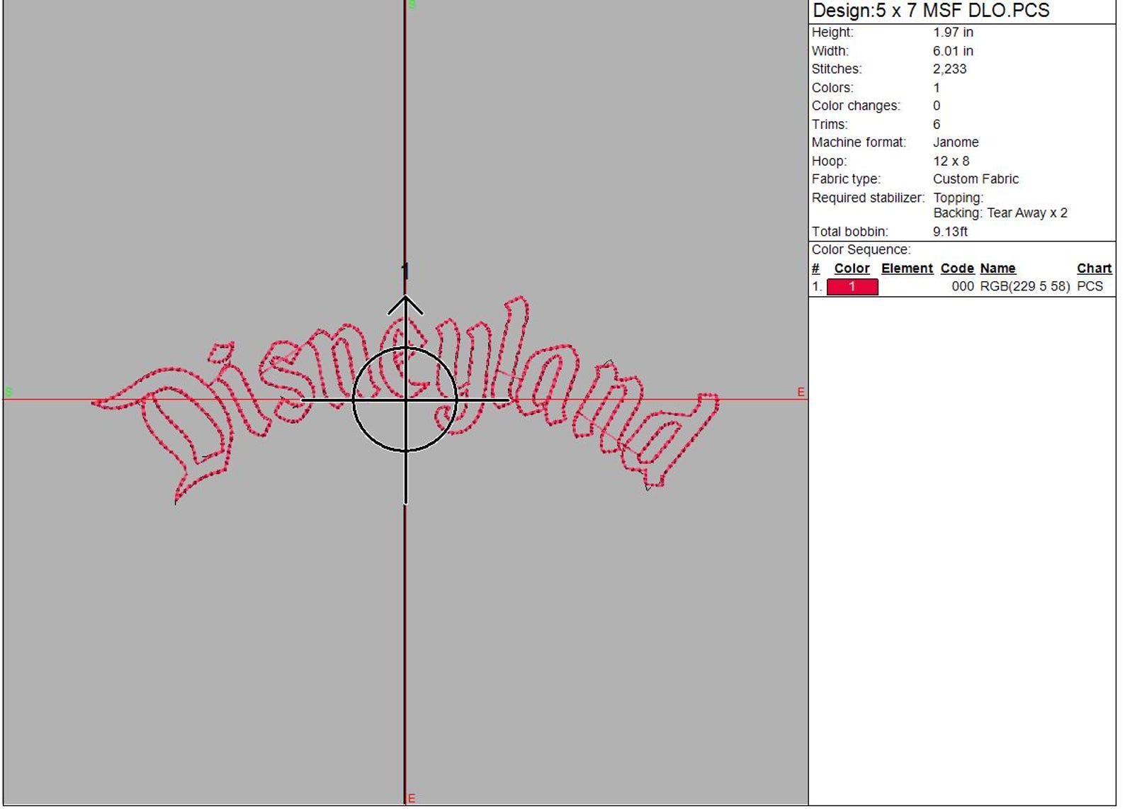 Disneyland Arch Outline Embroidery Design 5 Sizes - Etsy