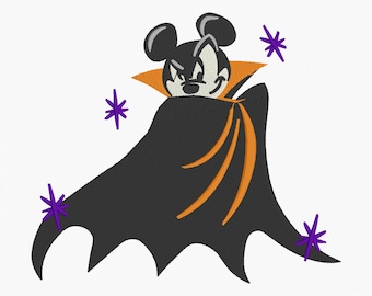 Halloween Dracula Mickey Mouse embroidery designs 4 sizes, disneyland shirt, disneyworld, Mickey not so scary, Vampire Mickey mouse