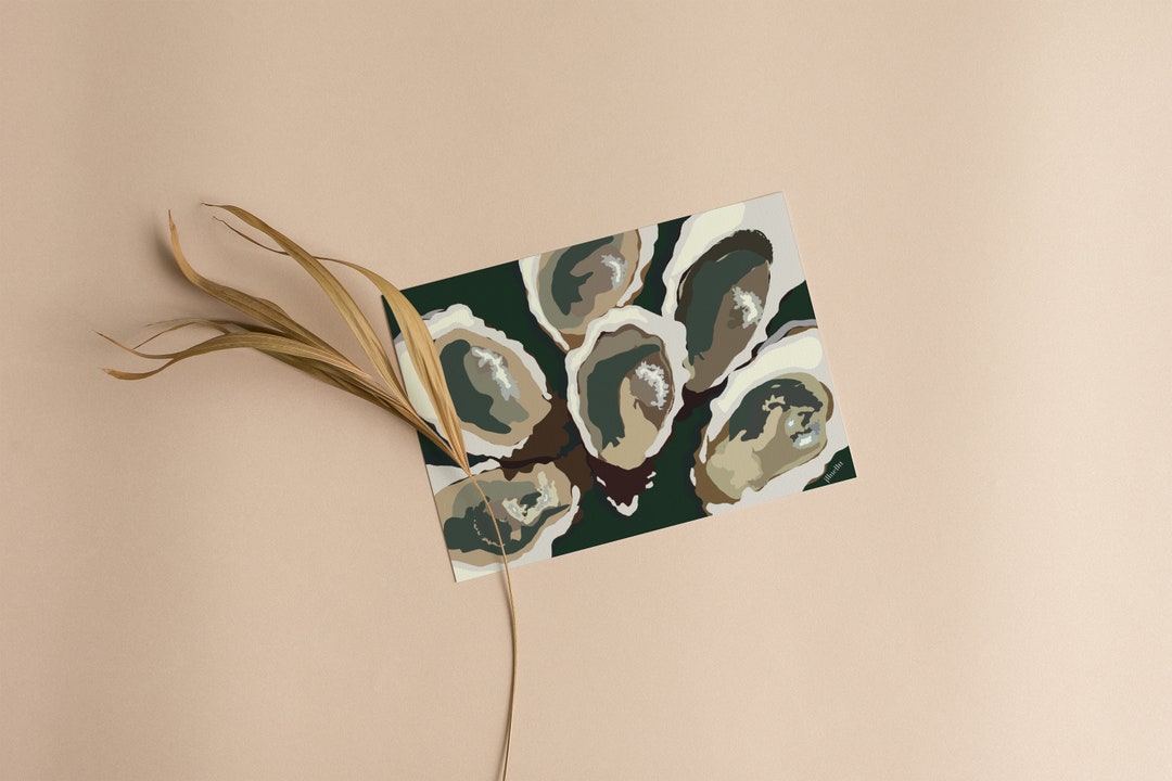 Oysters Art Print Abstract Art Print Food Art Print Etsy