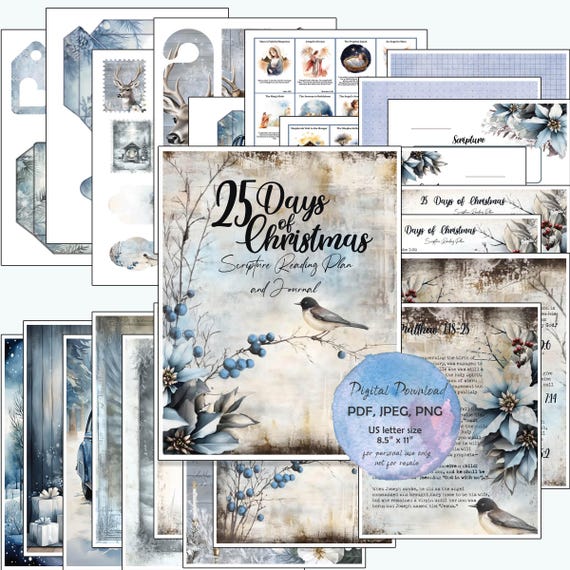 25 DAYS OF CHRISTMAS - Scripture Reading Plan and Journal