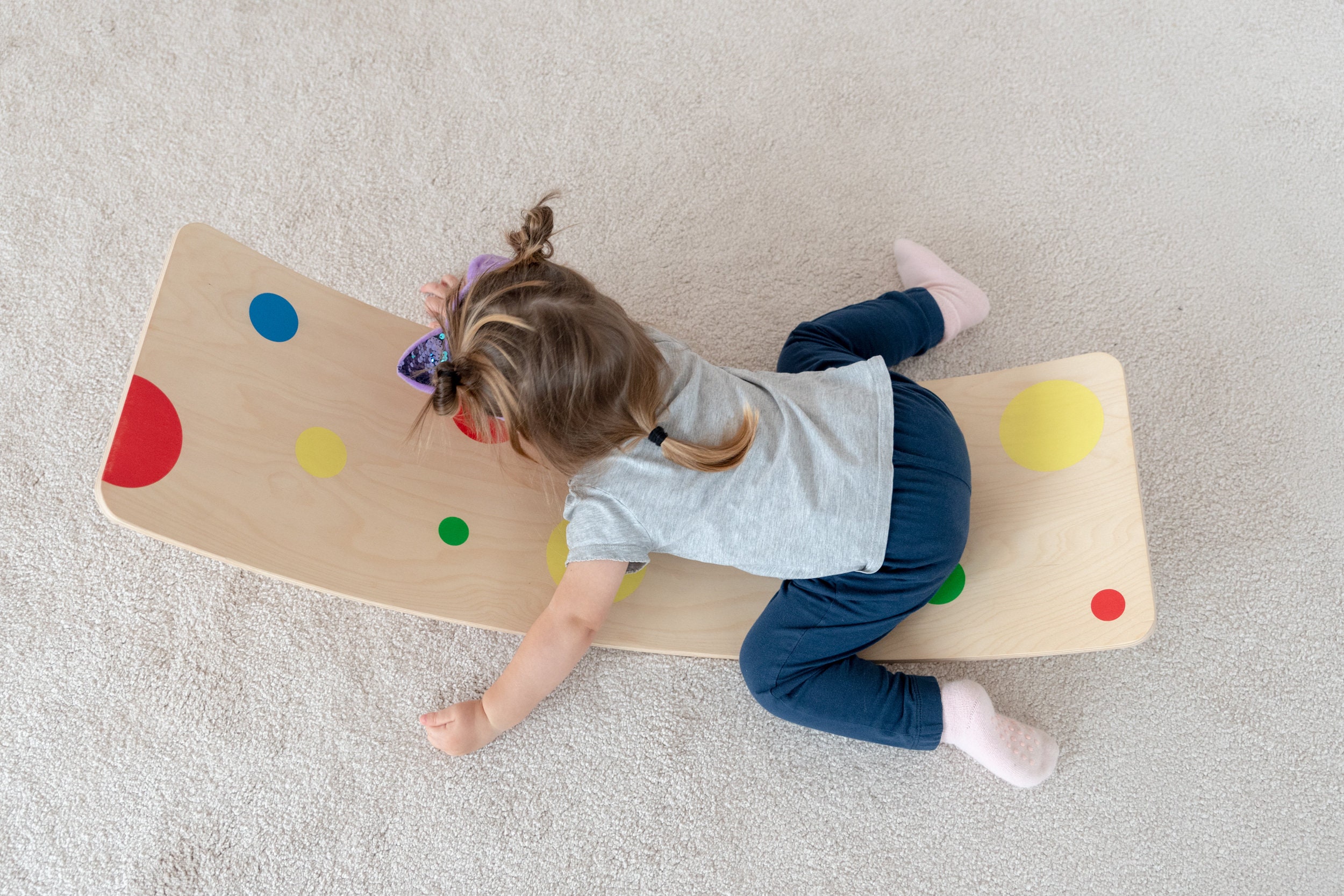 Montessori children balance board Wobble balance board Etsy