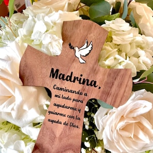 Cruz de propuesta de padrinos / Regalo Padrinos / Quieres Ser Mi / Regalo Padrino / Regalo Madrina / Regalos De Padrinos / Mis Quince / Quinceanera
