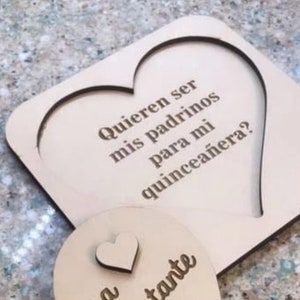Propuesta de Padrinos / Regalo Padrinos / Quieres Ser Mi / Regalo Padrino / Regalo Madrina / Regalos De Padrinos / Padrinos de la quinceañera
