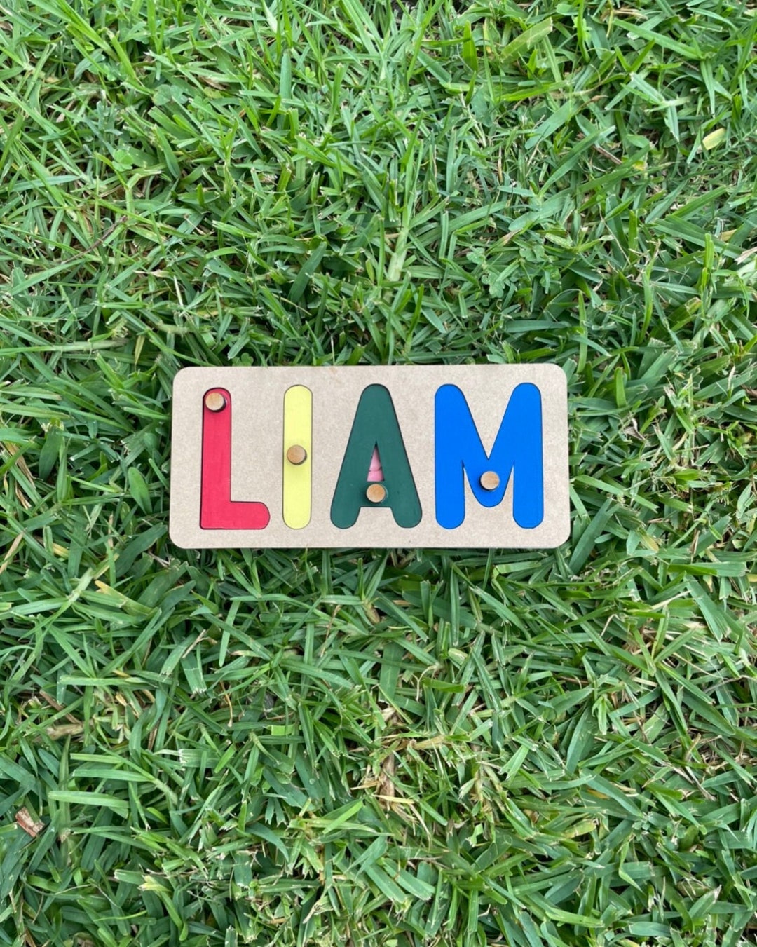 Personalized Baby Name Puzzle Nursery Room Decor Wooden Kids Name