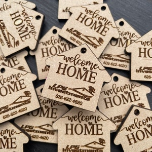 Welcome Home Keychain Wholesale Bulk | Custom Real Estate Keychain | Closing Gift | Housewarming | New Home Real Estate Marketing | Realtor