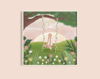 Sabr | Art Print | Cute Hijabi Art Prints | Islamic Art Prints | Aesthetic Art Prints | souqustudio