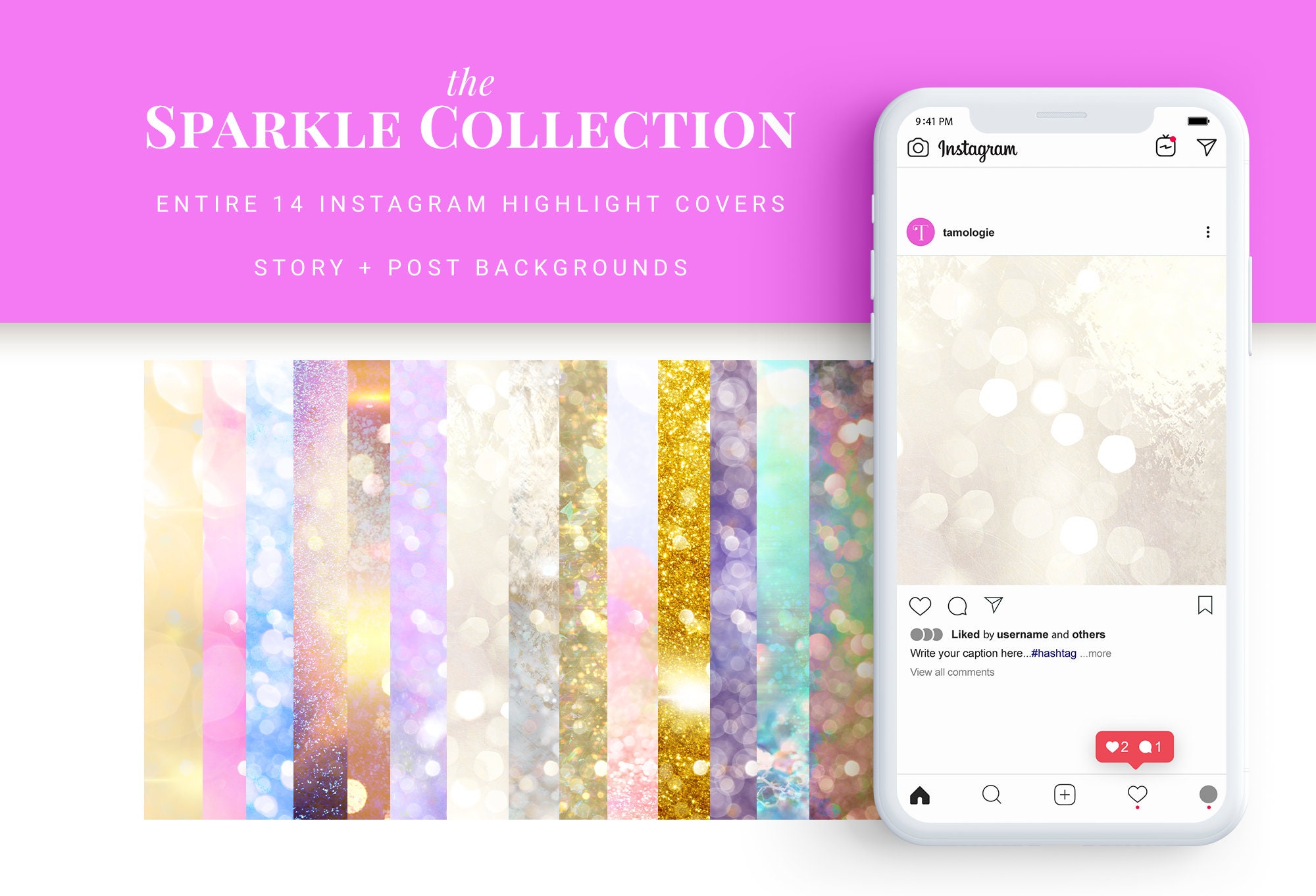 14 Glitzer Glitzer Instagram Bundle Highlight Cover Story Etsy.de