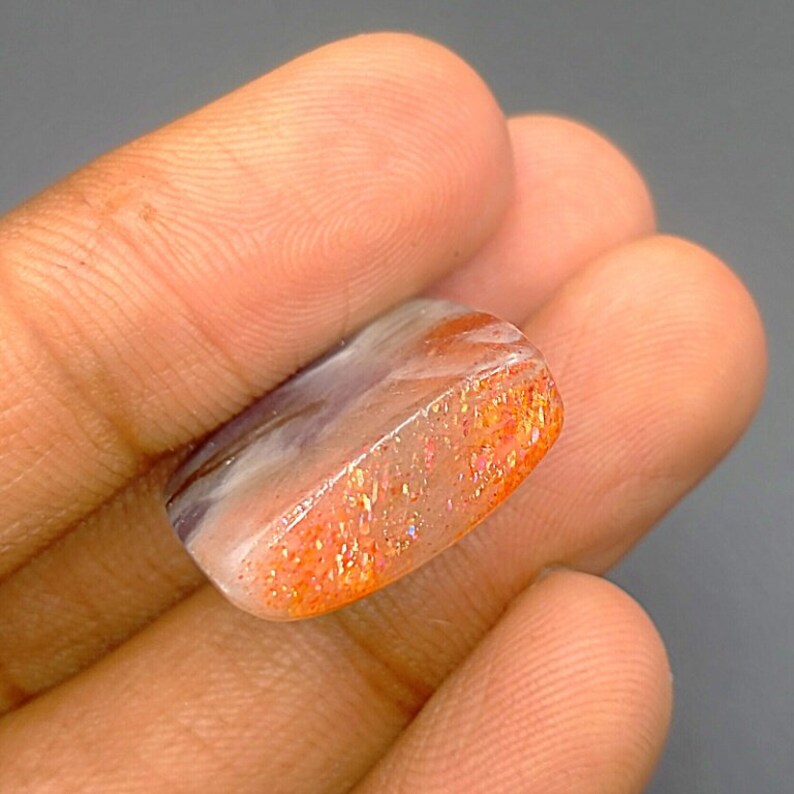 Cabochon Iolite Sunstone Gemstone AAA+ Quality Natural Radiant Shape Loose Gemstone For Jewelry Making