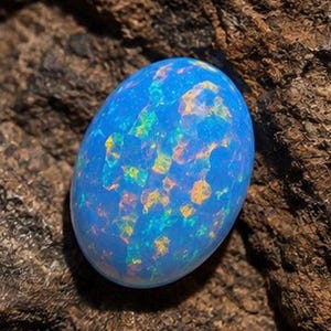 Cabochão de Opala Azul Celeste, Gema de Opala Natural Oval Solta, Calibrada!