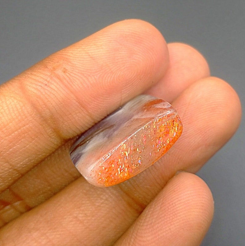 Cabochon Iolite Sunstone Gemstone AAA+ Quality Natural Radiant Shape Loose Gemstone For Jewelry Making