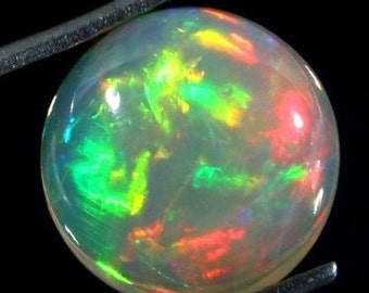 Size (10X10X4) Ethiopian Opal Gemstone,Natural Ethiopian Opal Cabochon , Round Shape,AAA Quality,Opal Gemstone For Making Jewelry Making !