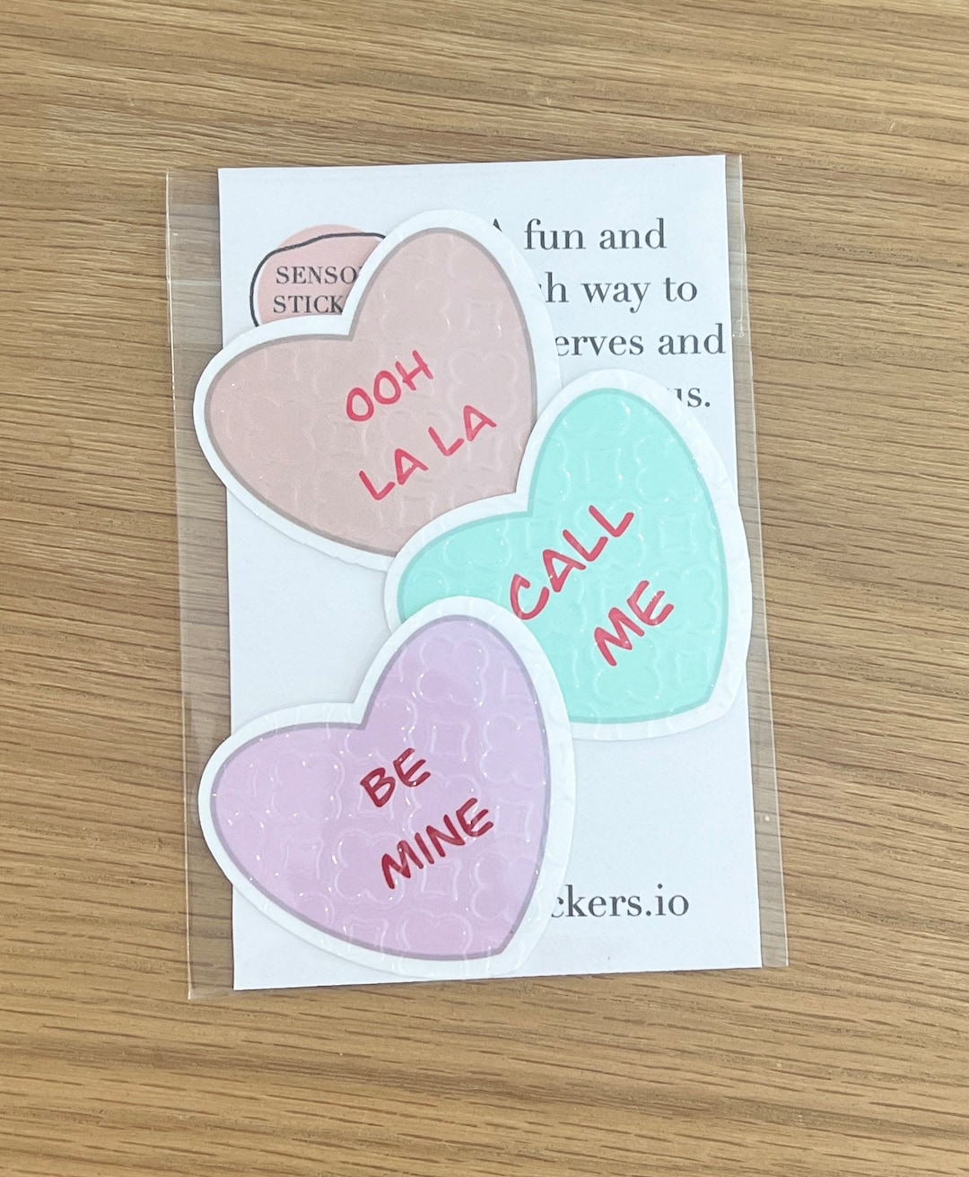 Sensory Stickersconversation Hearts Sticker for Anxiety Etsy