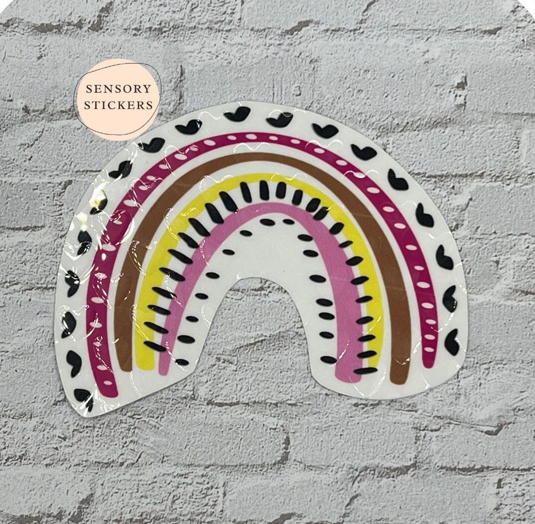 Seonsry Sticker Bulk Sensory Stickers: 3 Stickers, Rainbow Anxiety Relief, Sensory ...