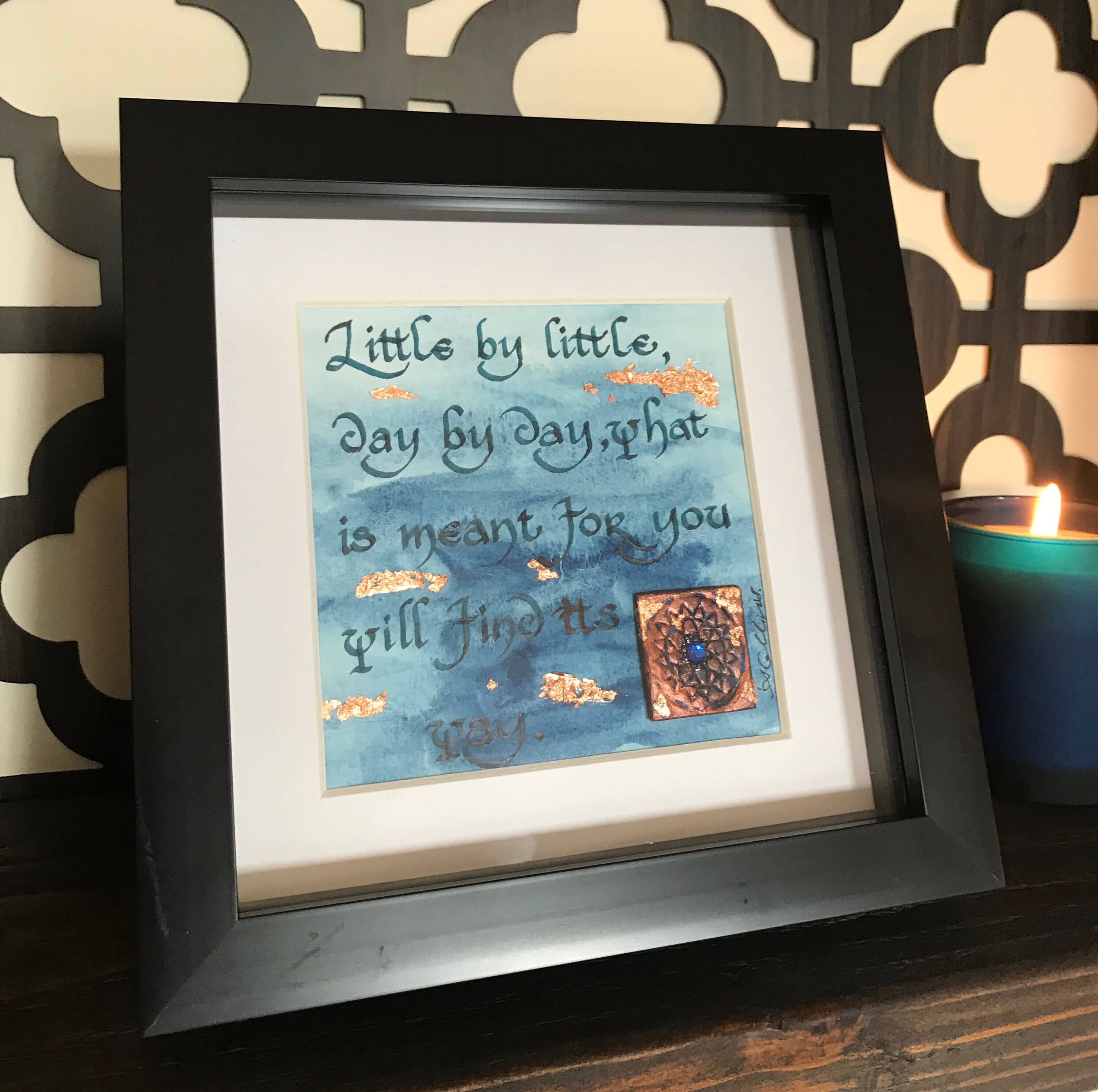 Handwritten Calligraphy Art Framed Calligraphy Inspirational | Etsy