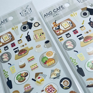 MIND WAVE Bakery Cafe sticker sheet, japanese stationery, cute die cut stickers, bullet journal, scrapbooking