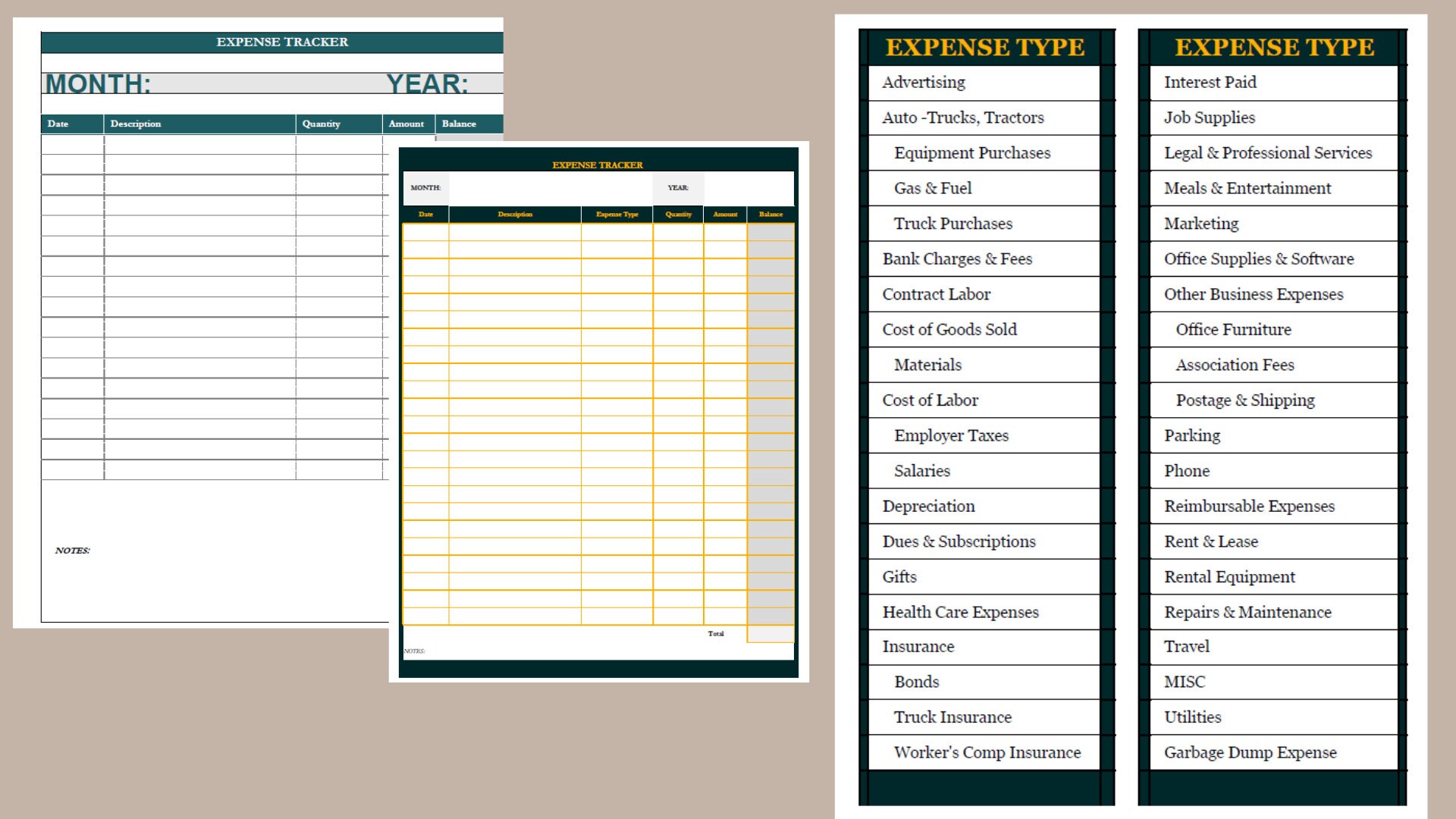 Small Business Expense Tracker Spreadsheet. Expense Tracker Book ...