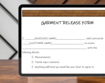 Unlock Your Fashion Journey: Garment Release Form Template for Designers and Entrepreneurs