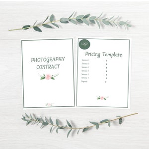 Easy Photography Contract Bundle | Pricing FORM | Client Booking Form Contract | Wedding Contract Template |WORD-DIGITAL for dummies
