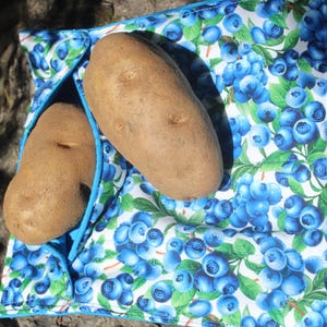 Sacchetto per patate al microonde / Cuocipatate al forno in cotone 9x10 / Scalda tortilla e panini / Regalo da cucina riutilizzabile / Fatto a mano in Alaska