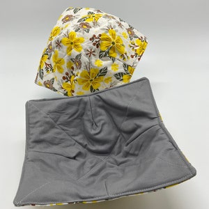 Quilted Floral Soup Bowl Cozies